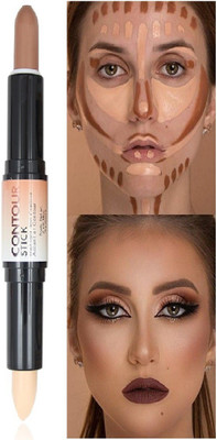 ADJD 3D Face Body Shaping Double Ended Highlight Stick Concealer(MULTI COLOR, 4 g)