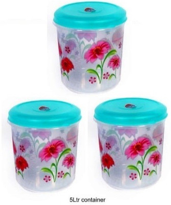 Homix Plastic Tea Coffee & Sugar Container  - 5 L(Pack of 3, Blue)