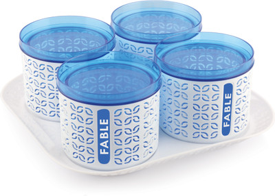 Nabhya Plastic Utility Container  - 500 ml(Pack of 4, Blue)