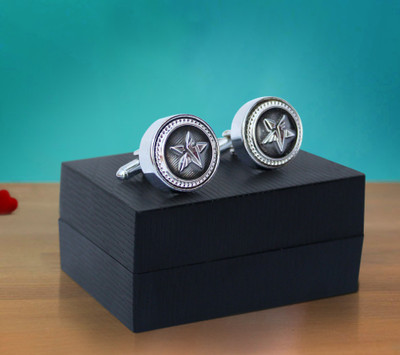 TIED RIBBONS Brass Cufflink(Multicolor)