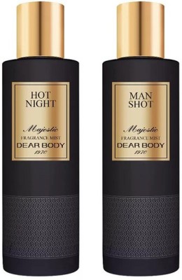 Dear Body Hot Night & Man Shot Body Mist  -  For Men & Women(500 ml, Pack of 2)