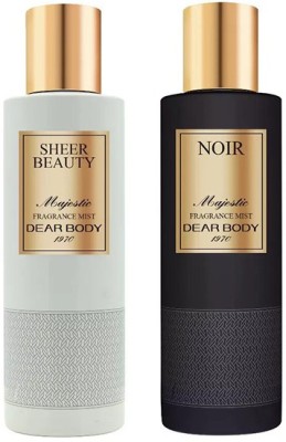 Dear Body Sheer Beauty & Noir Body Mist  -  For Men & Women(500 ml, Pack of 2)