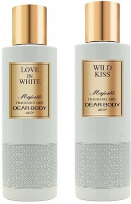 Dear Body Love In White & Wild Kiss Body Mist  -  For Men & Women(500 ml, Pack of 2)