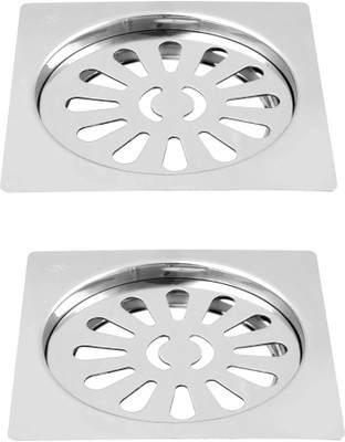 Ytc Floor Stainless Steel Push Down Strainer(12.7 cm Set of 1)