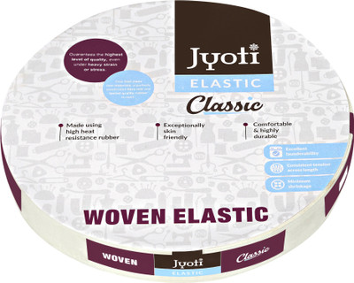 Jyoti Woven White Elastic(25 m)