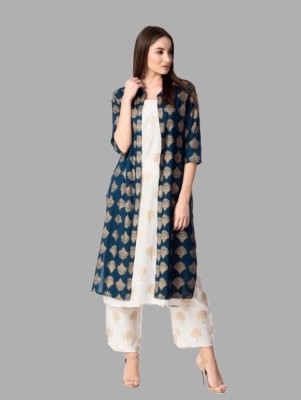 FabRasiya Women Kurta Pant Ethnic Jacket Set