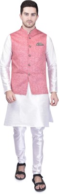 PRINTCULTR Men Kurta Pyjama Ethnic Jacket Set