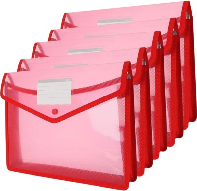 WHNOATOC PLASTIC File Folder(Set Of 5, Red)