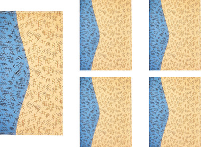 R K SALES Leatherite File Folder(Set Of 5, Blue, Cream)
