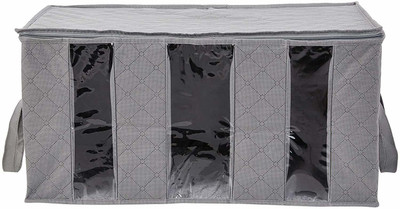 BLAPOXE Storage Bag Underbed Storage Box Clothing Organizer with Zippered Closure with 3 Partitions Blanket Pillow Holder(Multicolour) Underbed Storage Box Clothing Organizer with Zippered Closure with 3 Partitions Blanket Pillow Holder(Multicolour)(Multicolor) BLAPOXE Storage Bag Underbed Storage Box Clothing Organizer with Zippered Closure with 3 Partitions Blanket Pillow Holder(Multicolour) Underbed Storage Box Clothing Organizer with Zippered Closure with 3 Partitions Blanket Pillow Holder(Multicolour)(Multicolor)