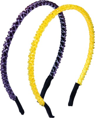 NNR CRYSTAL HAIR BANDS Hair Band(Black, Yellow)