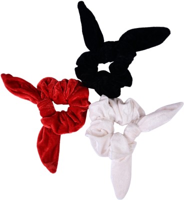 NNR VELVET RABBIT EAR HAIR SCRUNCHIES Rubber Band(Multicolor)