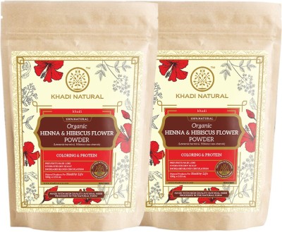 KHADI NATURAL Henna & Hibiscus Flower Organic Powder(200 g)