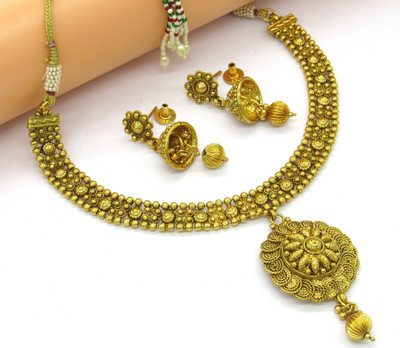 SHREE MAULI CREATION Copper Gold-plated Gold Jewellery Set(Pack of 1)