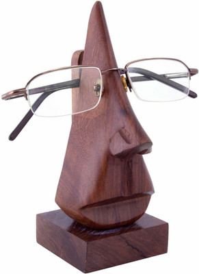 Decorhand 1 Compartments Wooden Spectacle Specs Eyeglass Holder Stand(Brown)