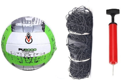 clark 2727 pu green with nylon net and pump Volleyball Kit