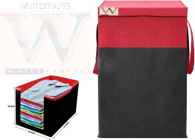 whitekrafts 75 L Red, Black Laundry Basket(Non Woven)