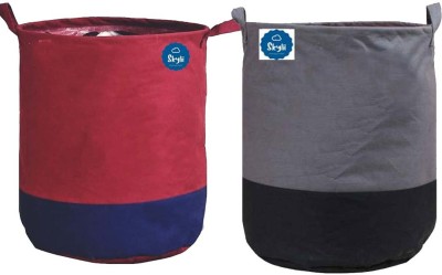 Skylii 45 L Maroon, Grey Laundry Bag(Non Woven)