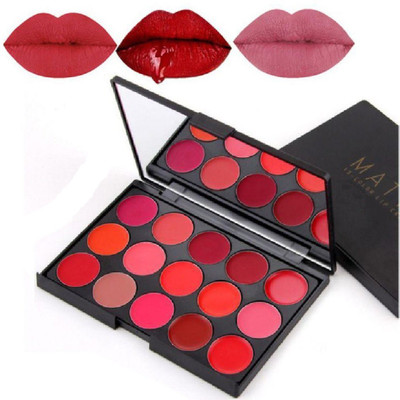 ADJD BEST Matte 15 Color Lip CreamPalette, Multi(MULTI, 3.5 g)
