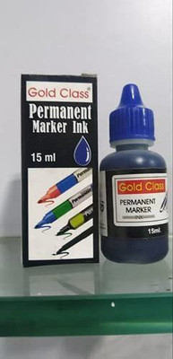 GoldClass Permanent Marker Ink(15ml)-Pack of 10(blue) 15 ml Marker Refill(Blue)