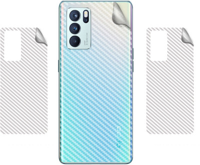 BERRIES BACK LAMINATION SKIN COMPATIBLE FOR OPPO RENO 6 PRO 5G || 3D CARBON FIBER ULTRA-THIN PROTECTIVE FILM (TRANSPARENT) Mobile Skin(TRANSPARENT)