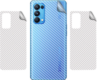 BERRIES BACK LAMINATION SKIN COMPATIBLE FOR OPPO RENO 5 PRO || 3D CARBON FIBER ULTRA-THIN PROTECTIVE FILM (TRANSPARENT) Mobile Skin(TRANSPARENT)
