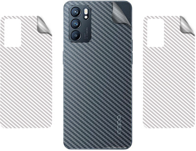 BERRIES BACK LAMINATION SKIN COMPATIBLE FOR OPPO RENO 6 5G || 3D CARBON FIBER ULTRA-THIN PROTECTIVE FILM (TRANSPARENT) Mobile Skin(TRANSPARENT)
