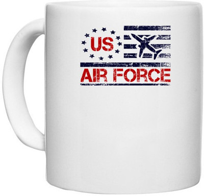 UDNAG White Ceramic Coffee / Tea 'Airforce | us air force' Perfect for Gifting [330ml] Ceramic Coffee Mug(330 ml)