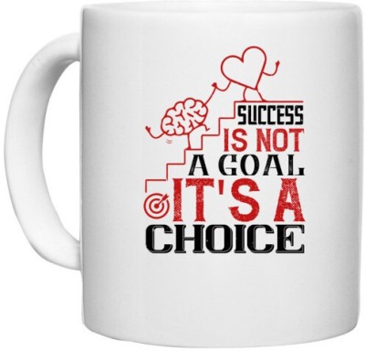 UDNAG White Ceramic Coffee / Tea 'Team Coach | Success is not a goal. It's a choice' Perfect for Gifting [330ml] Ceramic Coffee Mug(330 ml)