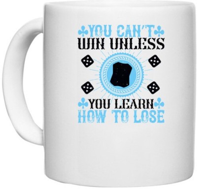 UDNAG White Ceramic Coffee / Tea 'Team Coach | You can’t win unless you learn how to lose' Perfect for Gifting [330ml] Ceramic Coffee Mug(330 ml)