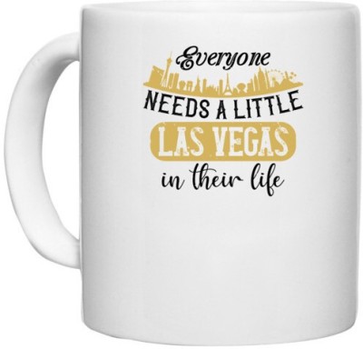 UDNAG White Ceramic Coffee / Tea 'Girls trip | everyone needs a little las vegas in their life' Perfect for Gifting [330ml] Ceramic Coffee Mug(330 ml)