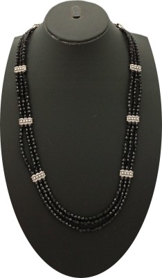 HIGH TRENDZ Ethnic Tribal Antique Oxidised Crystal Silver Plated Alloy Necklace
