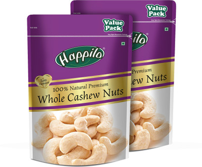 Happilo 100% Natural Premium Whole Cashews 1000g Super Saver Cashews(2 x 1 kg)
