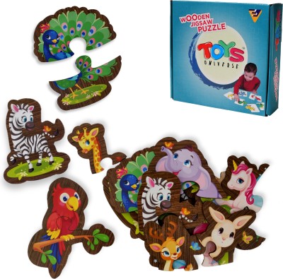 Toys universe Wooden 2 Pieces jigsaw Puzzle for kids(16 Pieces)