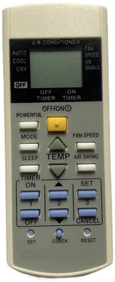 Piyush REMOTE COMPATIBLE FOR PANASONIC AC 29-C (POWERFUL,SLEEP,MODE BUTTON). OLD REMOTE MUST BE EXACTLY SAME . SEND OLD REMOTE PHOTO AT 9822247789 WHATSAPP FOR VERIFICATION Remote Controller(Grey, OFF WHITE)