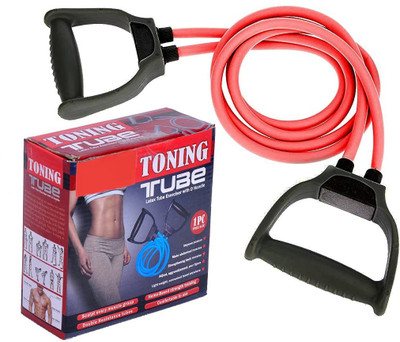 CARDIORAMA IXX™-64-JN-Resistant Band for Men & Women | Resistance Tube for Exercise Resistance Tube(Dense Red)