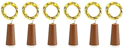 HYATT CREATION 18 LEDs 0.15 m Yellow Steady String Rice Lights(Pack of 6)
