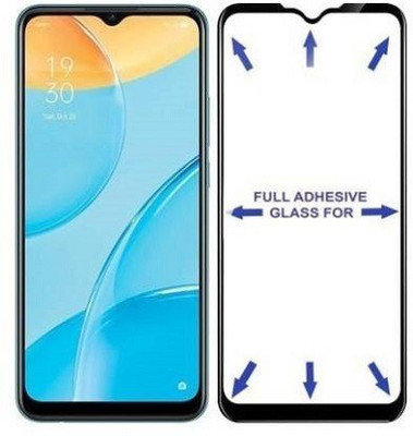 kentop Edge To Edge Tempered Glass for Oppo A15s + CPH2179(Pack of 1)