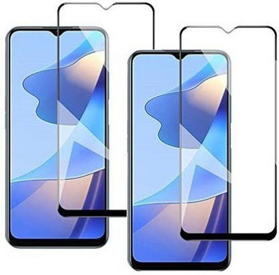 kentop Edge To Edge Tempered Glass for Oppo A15s + CPH2179(Pack of 2)
