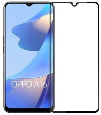 kentop Edge To Edge Tempered Glass for Oppo A16 + CPH2269(Pack of 1)
