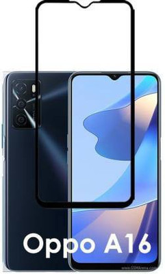 kentop Edge To Edge Tempered Glass for Oppo A16 + CPH2269(Pack of 1)