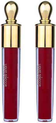 ADJD Liquid Sindoor Maroon with Sponge-Tip- Applicator- Long lasting Chemical free & Waterproof SINDOOR(Maroon)