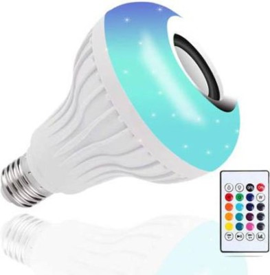 RECTITUDE Colour Changing Smart Led Music Bulb Remote Controller Bluetooth Music Bulb With 3 W Bluetooth Speaker(White, Stereo Channel)