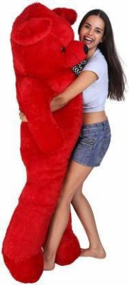 AK TOYS stuffed toys 4 feet Red teddy bear / high quality / love teddy For girls valentine & Anniversary gift / cute and soft teddy bear  - 120.2 cm(Red)