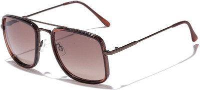 istirio Rectangular Sunglasses(For Men & Women, Brown)