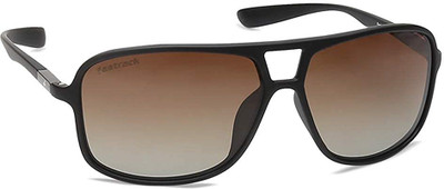 Fastrack Rectangular Sunglasses(For Men, Brown)