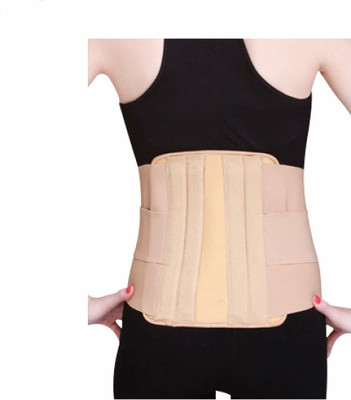 LUIS LOGAN Contoured Lumbar Support Waist belt for Back Pain Relief (BEIGE,L) Back / Lumbar Support(Beige)