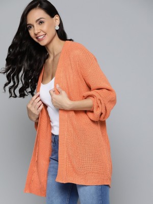 Mast & Harbour Woven Casual Women Orange Sweater