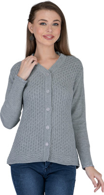 lady willington Colorblock V Neck Casual Women Grey Sweater