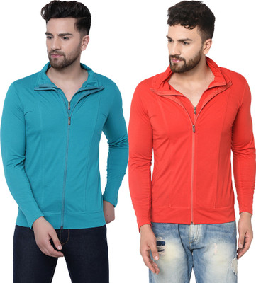 Adorbs Solid Men Polo Neck Light Blue T-Shirt